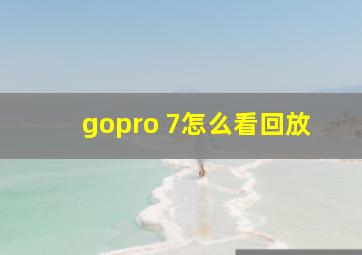 gopro 7怎么看回放